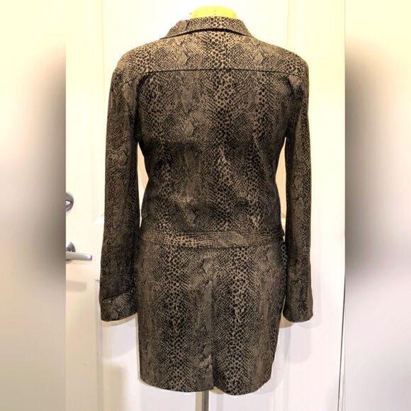 Spectacular 90s Ricki's L Snake Print Stretch Cotton Skirt and Jacket Co-Ord Set - Picture 7 of 10